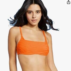 Xhilaration Sz LG Orange Swimwear Bikini Bralette Top‎ Terrycloth Size LG (8-10)